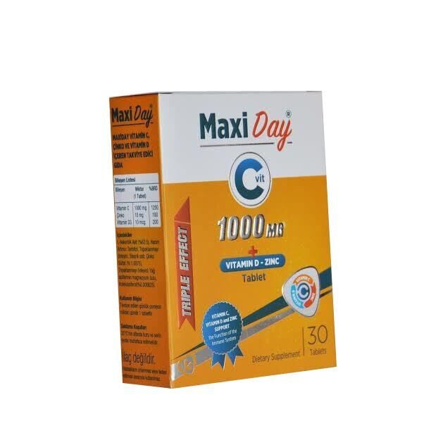 Maxi Day Triple Action Vitamin C, Zinc & Vitamin D3 10 Tablets