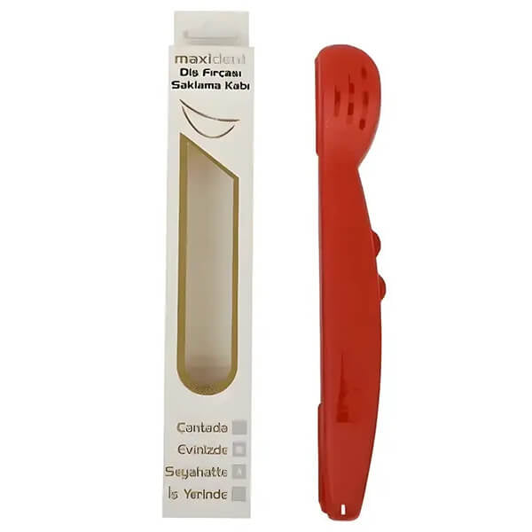 Maxident Toothbrush Travel Case in Red 1 Unit