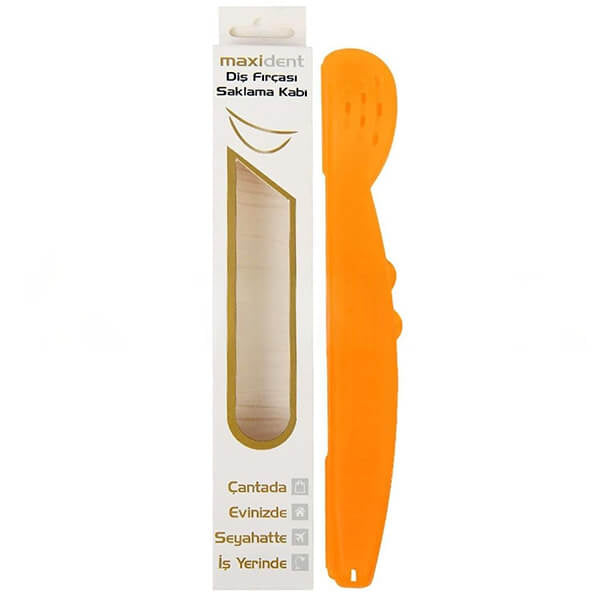 Maxident Toothbrush Storage Case Orange 1 Count