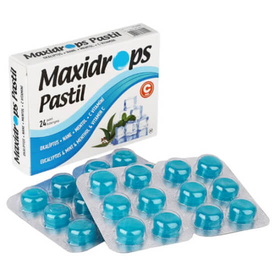 Maxidrops Mint & Menthol Lozenges for Throat Comfort 24 Count