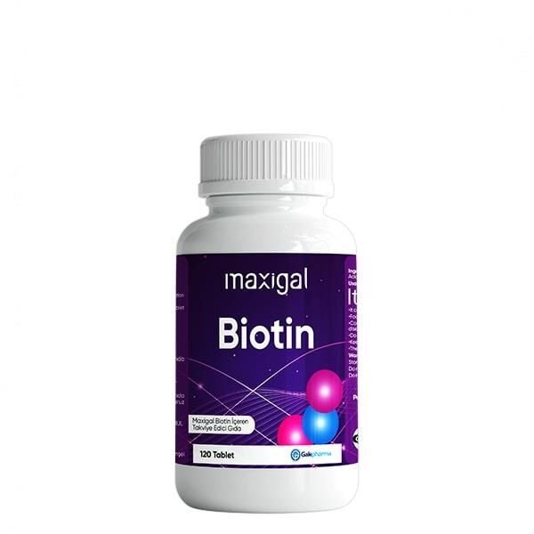Maxigal Biotin 5 mg High Potency Hair and Nail Support 120 Tablets