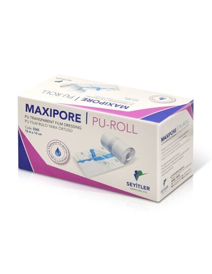 Maxipore Pu-Roll Waterproof Transparent Film Dressing 10m
