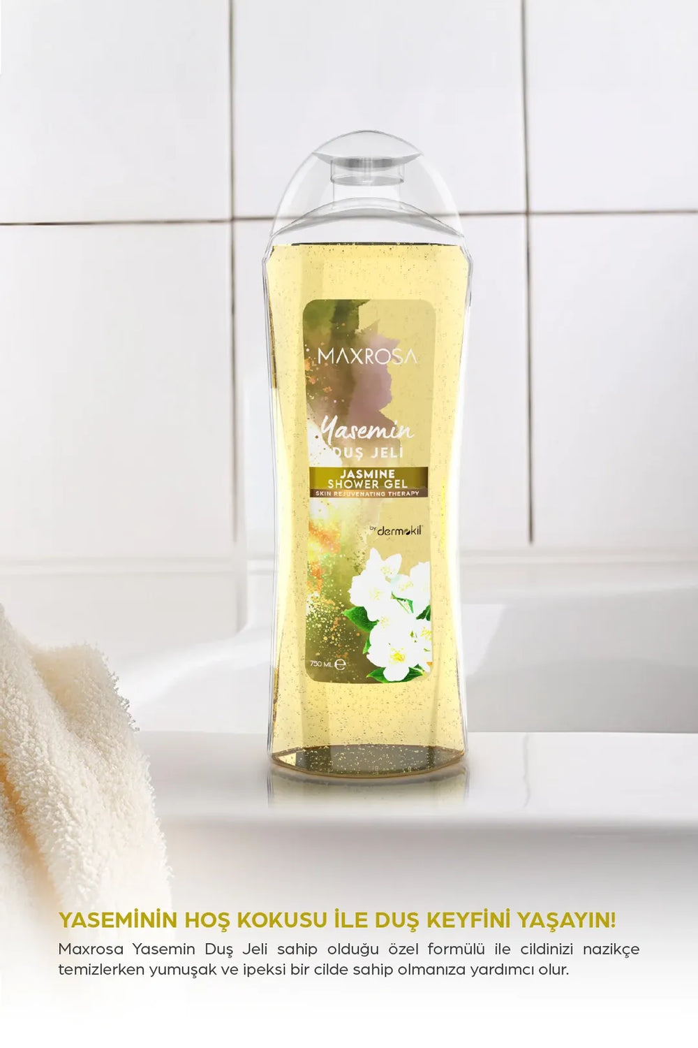 Dermokil Maxrosa Jasmine Shower Gel Refreshing Cleanse 750 ml