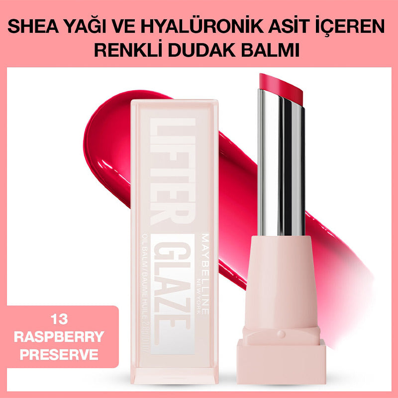 Maybelline Lifter Glaze Hydrating Lip Balm 13 Raspberry 10ml