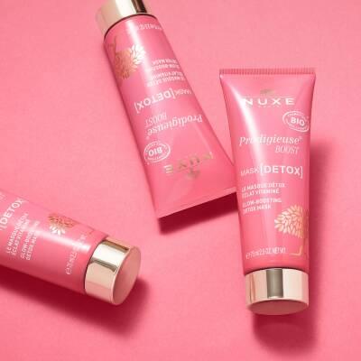 Nuxe Prodigieuse Boost Glow Boosting Detox Mask: Vegan Facial Mask for Radiant & Bright Skin - 75ml Nuxe Glow Boosting Detox Mask - Vegan Facial for Radiant Skin Glow Boosting Detox Mask, Vegan Facial Mask, Brightening Face Mask, Nuxe Mask, Radiance Mask, Detoxifying Face Treatment, Skin Brightening Mask, Facial Mask for Dull Skin, facial mask, face mask, detox mask, glow mask, radiance, brightening, detoxifying, vegan, cruelty-free, skincare, beauty, facial treatment, at-home facial, skin radiance, dull sk