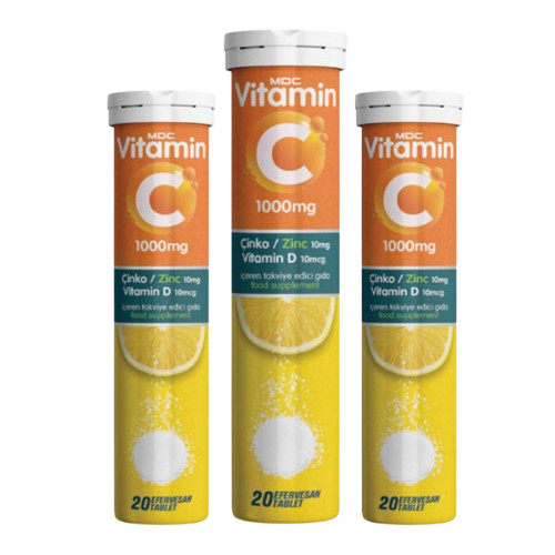 MDC Vitamin C, Zinc &amp; Vitamin D Effervescent Tablets - 20 Count