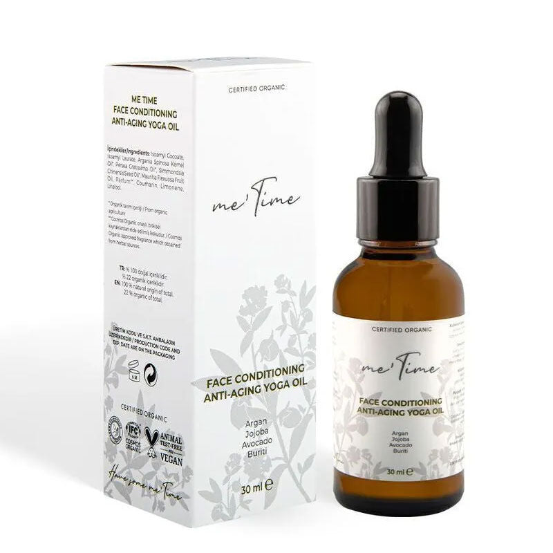 Me Time Organic Face Yoga Massage Oil for Aging Skin 30 ml