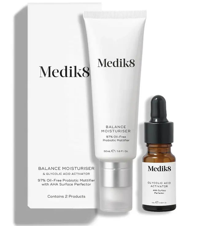 Medik8 Balance Moisturiser & Glycolic Acid Activator 50ml + 10ml