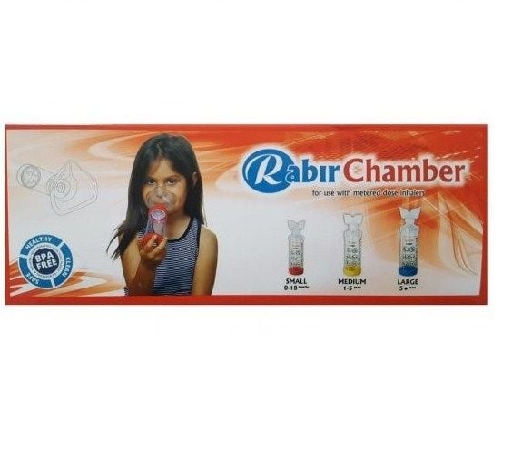 Rabir Chamber Medium Inhalation Spacer for 0-18 Months Yellow