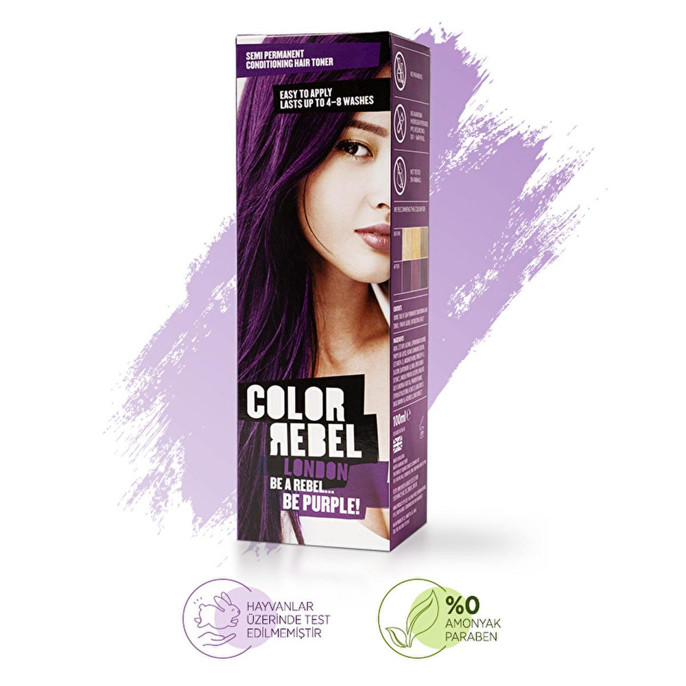 Color Rebel London Semi-Permanent Hair Dye - Paraben-Free, Ammonia-Free, Cruelty-Free Hair Color for Sensitive - view 2