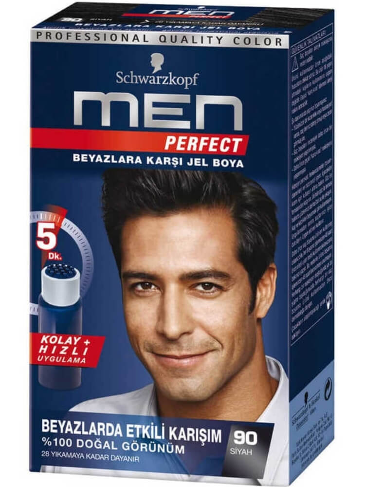 Palette Men Perfect Anti-Gray Hair Color Gel 90 Black
