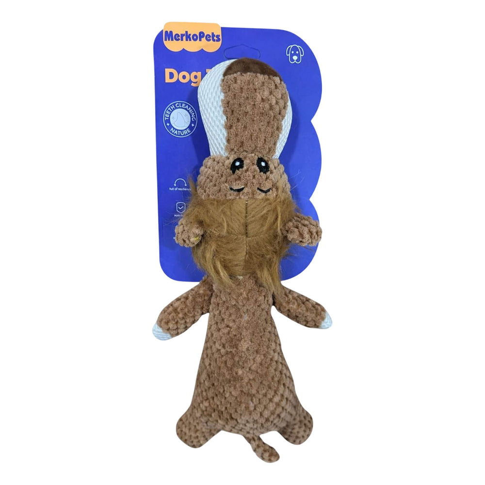 Merkopets Safari Series Squeaky Plush Dog Toy for All Breeds