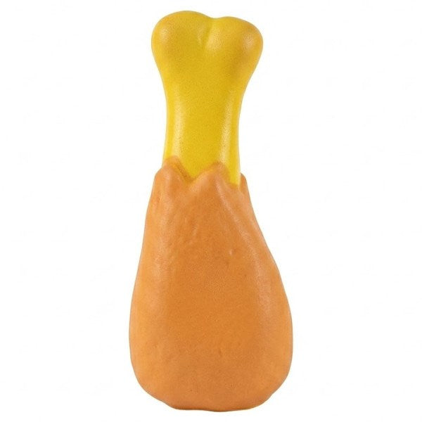 Merkopets Vinyl Chicken Drumstick Squeaky Dog Toy 12cm