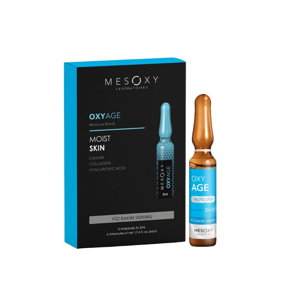 Mesoxy Oxy Age Moist Skin Ampoule with Caviar and Collagen, 6 x 2 ML