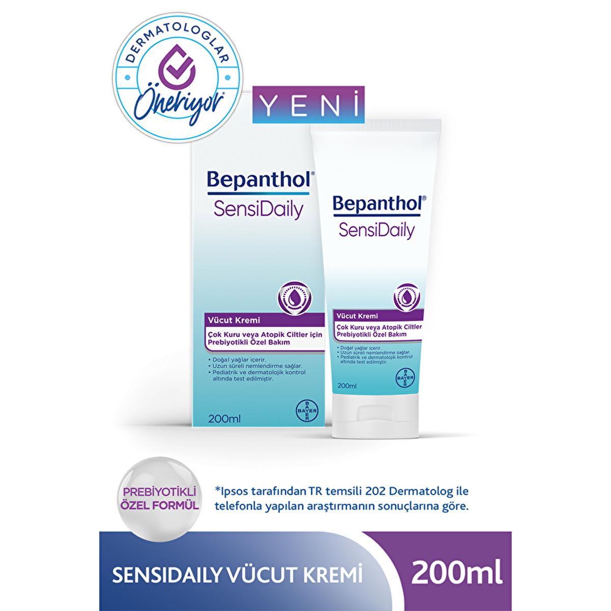 Bepanthol: SensiDaily Body Cream - Long Lasting Moisturizer for Sensitive Skin - Dermatologically &amp; Pediatric Tested, Natural Oils, Skin Barrier Protection, 200ml Bepanthol SensiDaily Body Cream - Sensitive Skin Moisturizer body cream for sensitive skin, dermatological tested body cream, long lasting moisturizer, natural oils body cream, skin barrier protection cream, Bepanthol body cream, sensitive skin cream, pediatric body cream, body cream, sensitive skin, moisturizer, natural oils, skin barrier, pediat