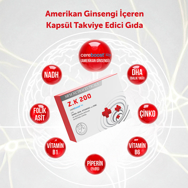 Mfm Nutraceuticals Z.K 200 American Ginseng Supplement 30 Capsules