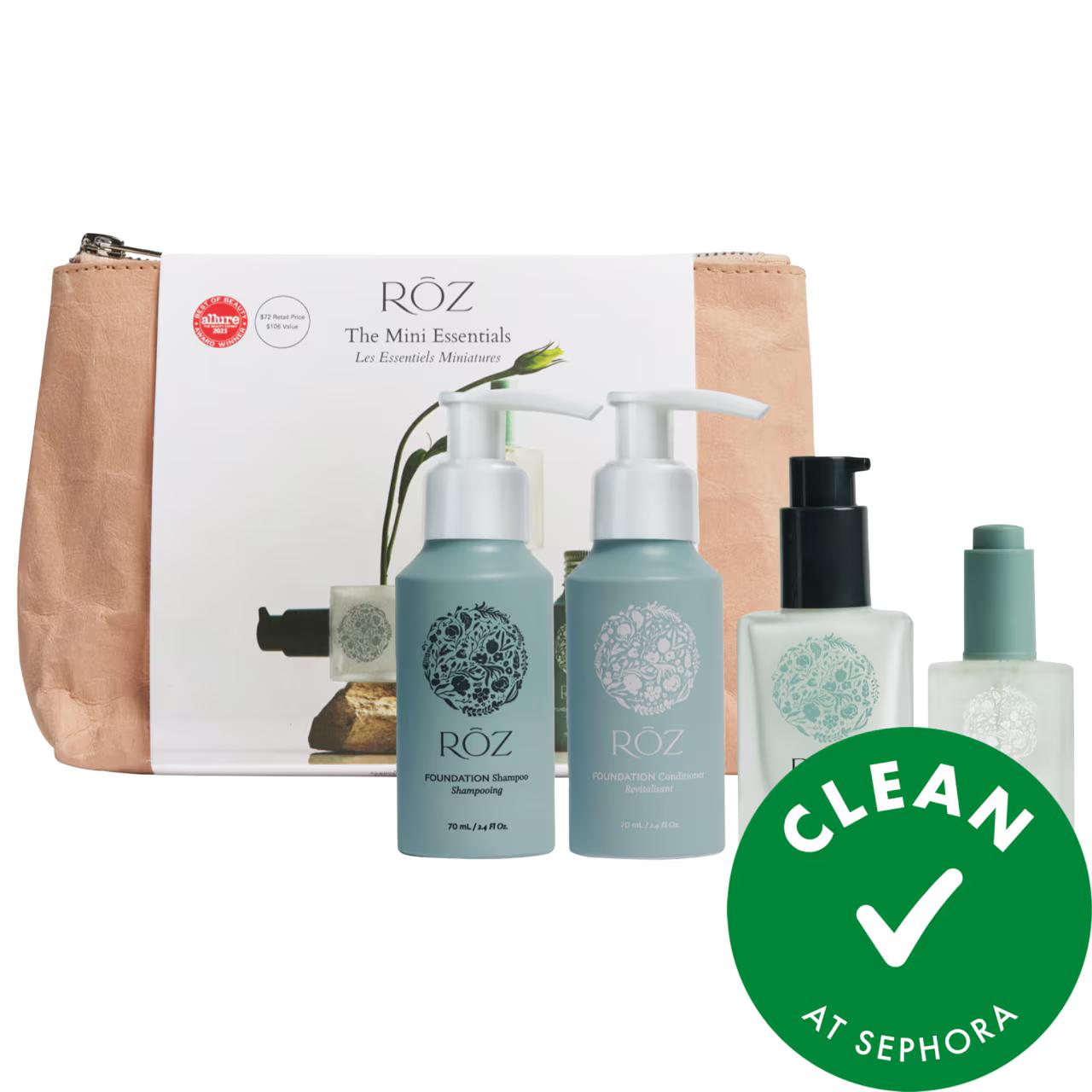 RŌZ The Mini Essentials Kit - Hydrating Hair Care Set for All Hair Types RŌZ Mini Essentials Kit - Hydrating Hair Care for All hair care kit, travel hair care, vegan hair products, gluten-free hair care, cruelty-free hair products, hydrating hair serum, mini hair care essentials, RŌZ hair products, hair care set, travel-friendly hair care, eco-friendly hair care, sustainable hair products