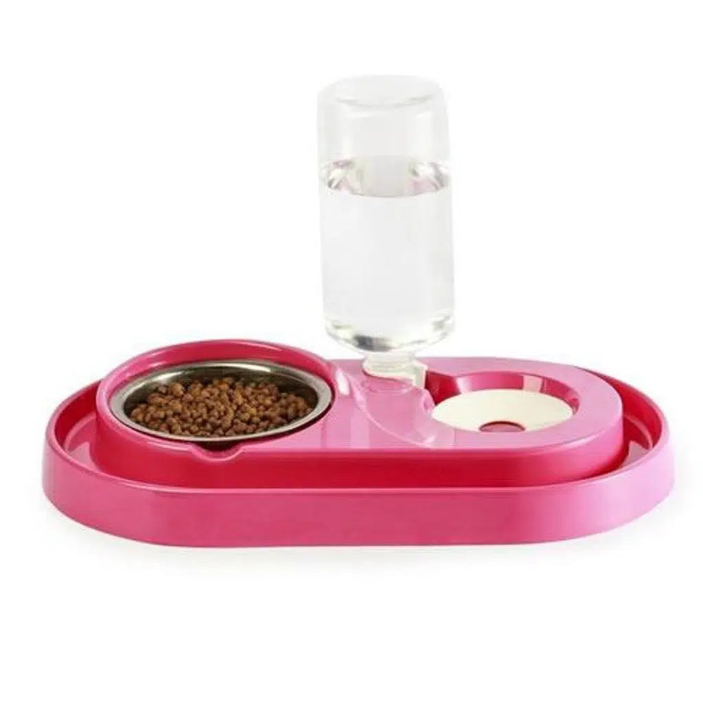 Glipet Luxury Steel Bowl Pet Food and Water Set 1000ml