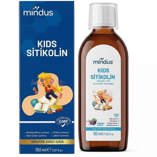 Mindus Kids Citicoline Liquid Dietary Supplement 150 ml