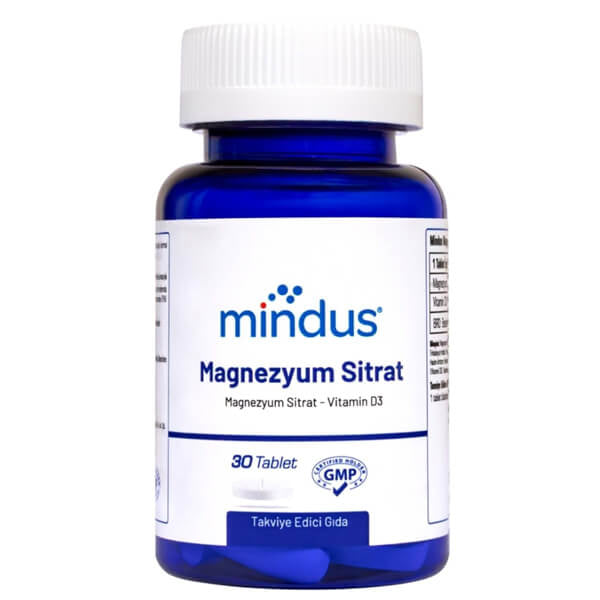 Mindus Magnesium Citrate &amp; Vitamin D3 Support 30 Tablets