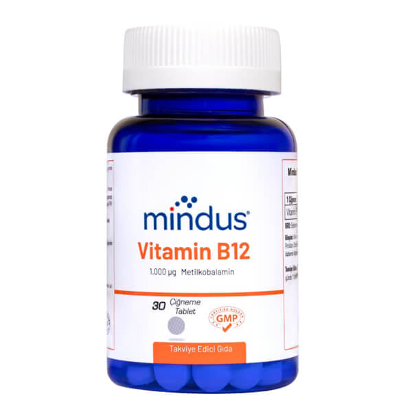 Mindus Vitamin B12 Chewable Tablets - 30 Count