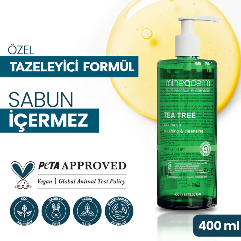 Mineaderm Tea Tree Face and Body Wash for Oily Skin 400 ml