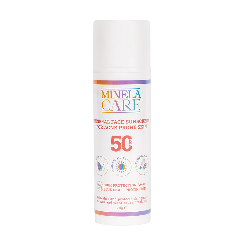Minela Care SPF 50 Mineral Sunscreen for Uneven Skin 70g