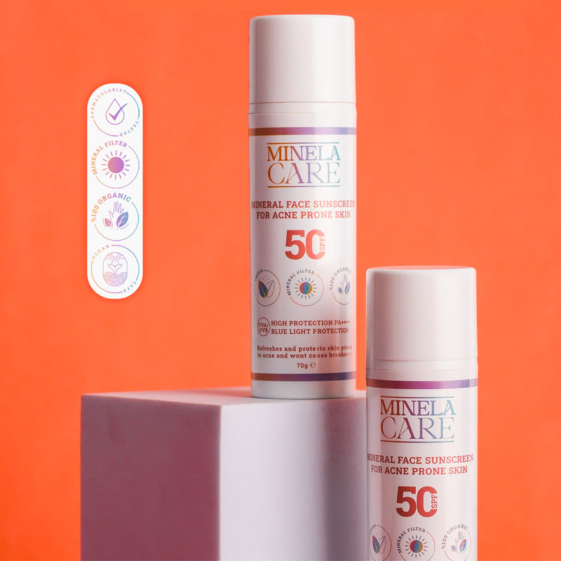 Minela Care SPF 50 Mineral Sunscreen for Uneven Skin 70g