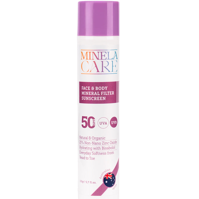 Minela Care Organic Mineral SPF 50+ Face & Body Sunscreen 110g