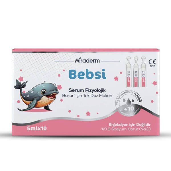 Miraderm Bebsi Physiological Serum for Gentle Cleansing 10x5ml