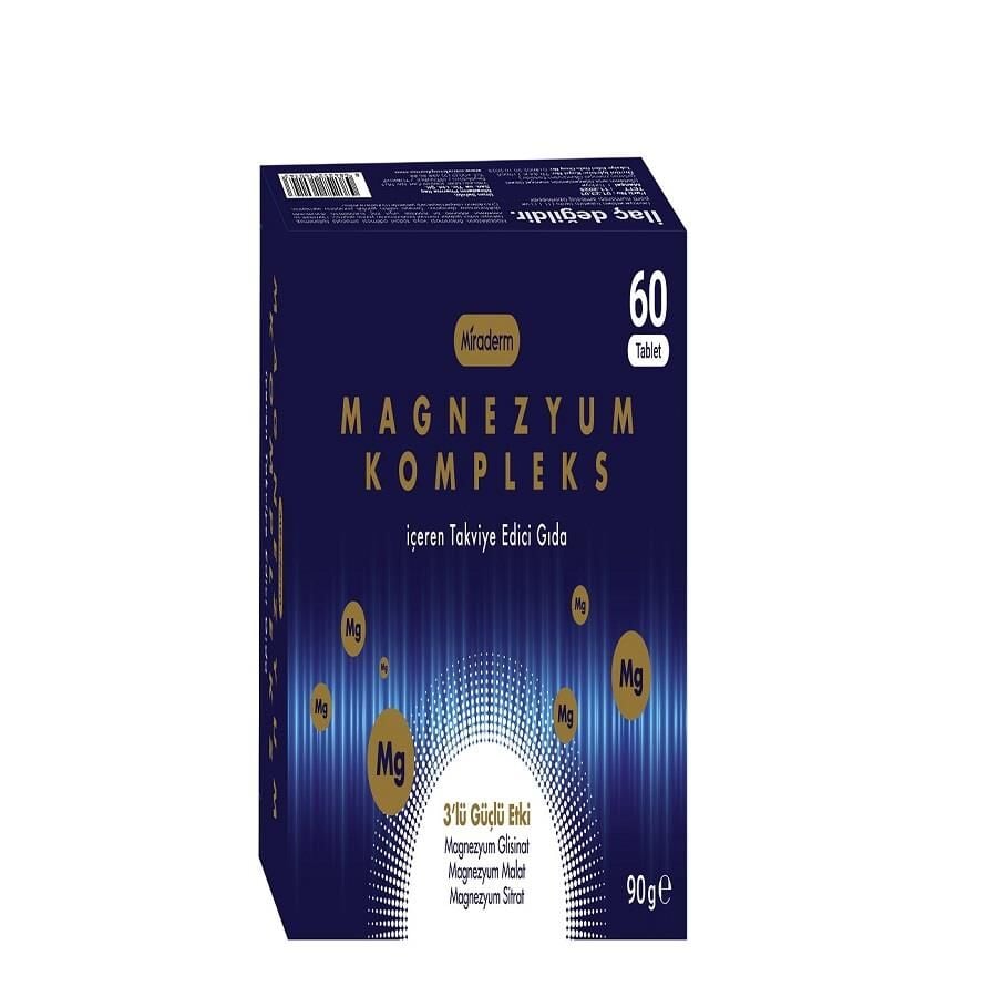 Miraderm Magnesium Complex Dietary Supplement 60 Capsules