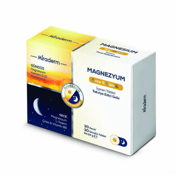 Miraderm Magnesium Night & Day Support Supplement 60 Tablets
