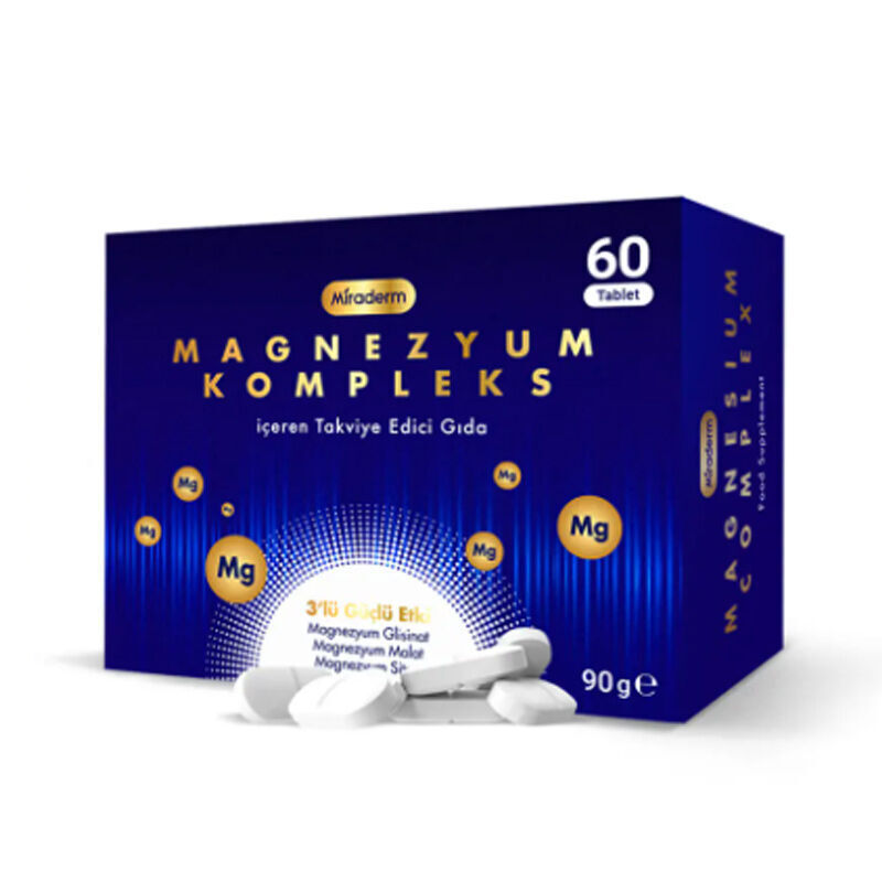 Miraderm Magnesium Complex Triple Formula Supplement 60 Tablets