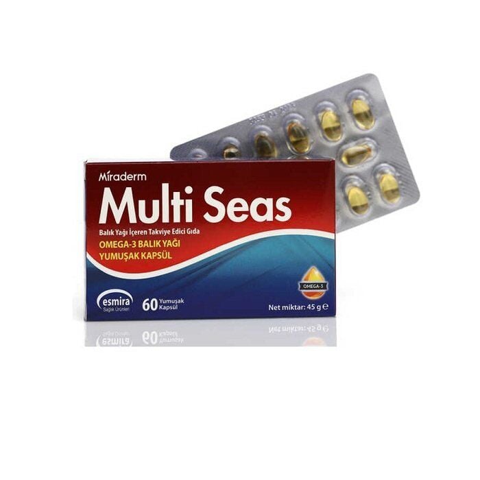 Miraderm Multi Seas Omega 3 Fish Oil Supplement 60 Capsules