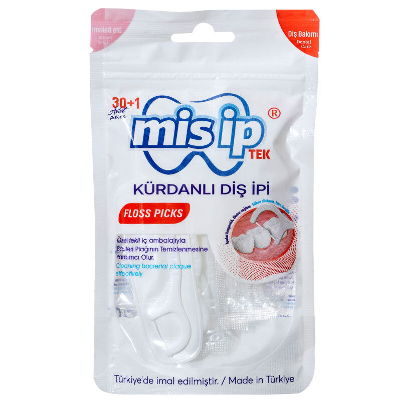 Mis Ip Dental Floss Picks for Easy Cleaning 30 Count