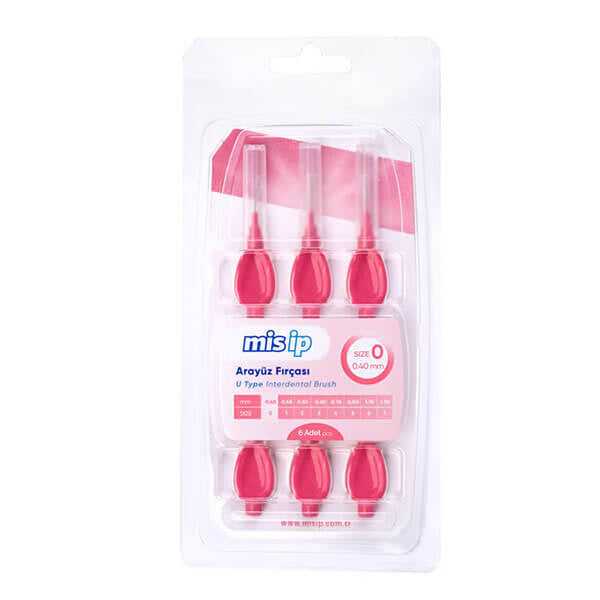 Misip Interdental Brush 0.40U Pink for Gentle Cleaning