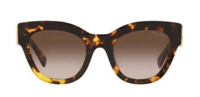 Miu Miu 01Y Vau-6s1 Patterned Brown Sunglasses 51mm
