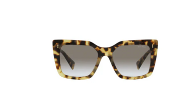 Miu Miu 02W 7S0-0A7 Leopard Print Square Sunglasses 53mm
