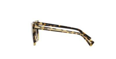 Miu Miu 02W 7S0-0A7 Leopard Print Square Sunglasses 53mm