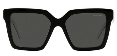 Miu Miu 03Y 10G-5s0 Black Acetate Designer Sunglasses 54mm