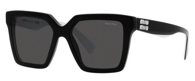 Miu Miu 03Y 10G-5s0 Black Acetate Designer Sunglasses 54mm