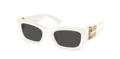 Miu Miu 09W 142-5S0 White Acetate Sunglasses 53mm