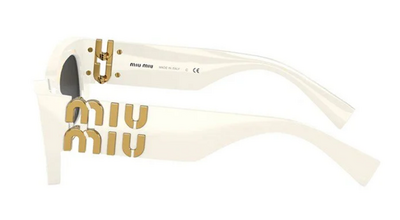 Miu Miu 09W 142-5S0 White Acetate Sunglasses 53mm