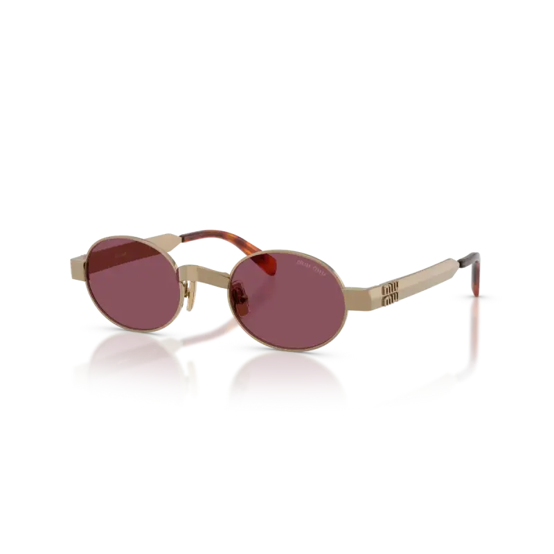 Miu Miu 0MU B51S Women's Designer Sunglasses Gold/Grey 47mm