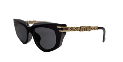 Miu Miu 12W 1Ab-5s0 Black Square Sunglasses 51mm