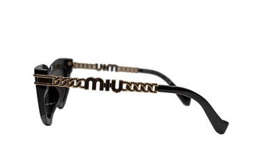 Miu Miu 12W 1Ab-5s0 Black Square Sunglasses 51mm