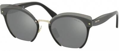 Miu Miu 53T Cat-Eye Sunglasses with Yellow Metal Frames 53mm