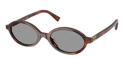 Miu Miu SMU 04Z Brown Patterned Square Sunglasses 50mm