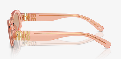 Miu Miu SMU 06Z 13T-1P1 Transparent Pink Sunglasses 50mm