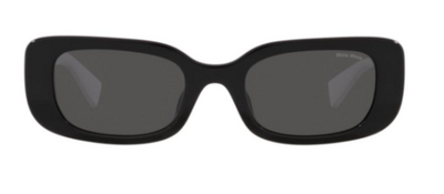Miu Miu SMU 08Y Black Bone Square Sunglasses 51mm